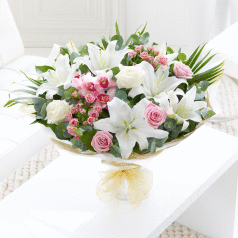 Orchid, Lily and Rose Hand-tied